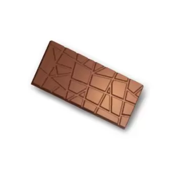 Cabrellon 17101 Polycarbonate Abstract Geometric Lines Chocolate Bar Mold - 140x70x6.6mm - 3x1 cavity - 70gr Tablets Molds