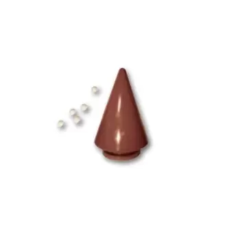 Cabrellon 15200 Polycarbonate Half Round Christmas Tree Chocolate Mold - 10 mm - 10 x 6 cavity Holidays Molds