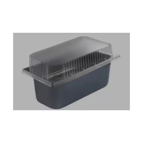 Martellato AGCOP2 Disposable Transparent Lid for Ice Cream and Gelato Container - 360 x165 x 65 mm - Pack of 20 Plastic Mini ...