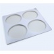 Martellato 50DF198 Plastic Template Frame for Genoise Discs and Entremets Inserts Making - Ø195 x 8 mm - Makes 4 discs Genois...