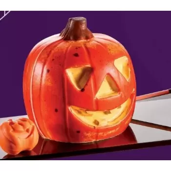 Martellato 90-3301 Thermoformed 3D Halloween Pumpkin Chocolate Mold - 110x95x45mm Thermoformed Chocolate Molds