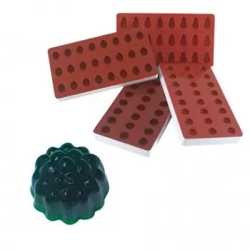 Martellato SG 06 Martellato Jellies Blackberry Jelly Silicone Mold - 30 x 24 mm - 24 Cavity Silicone Candy Molds