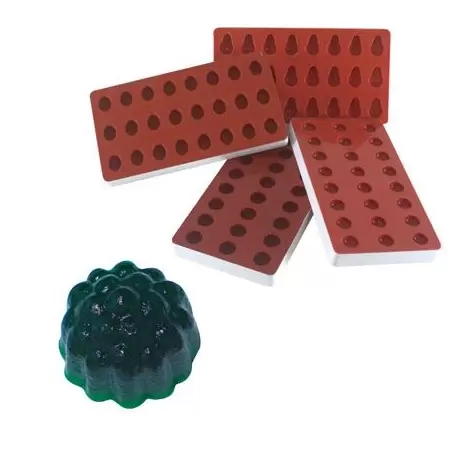 Martellato SG 06 Martellato Jellies Blackberry Jelly Silicone Mold - 30 x 24 mm - 24 Cavity Silicone Candy Molds