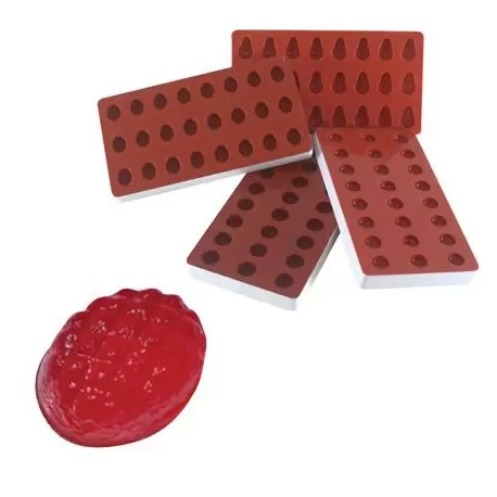 Martellato SG 07 Martellato Jellies Pineapple Jelly Silicone Mold - 33 x 23 x18mm - 24 Cavity Silicone Candy Molds