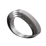 Stainless Steel Egg Shaped Entremet Pastry Frame - 121x180x40mm