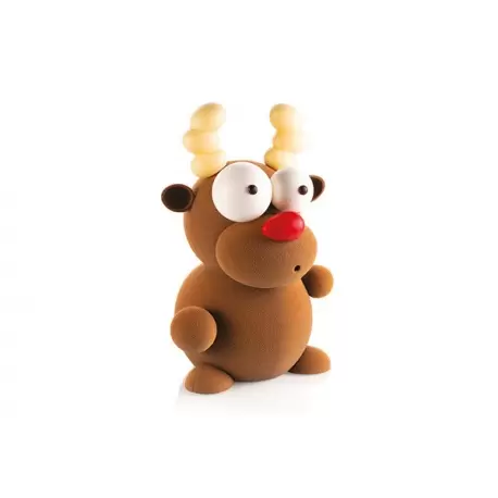 Silikomart 70.105.99.0065 Silikomart Kit Rudolf Christmas Reindeer Mold - 147x236 - 12.301ml Thermoformed Chocolate Molds
