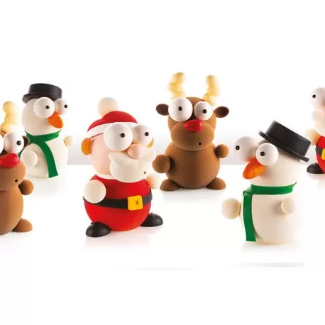Silikomart 70.105.99.0065 Silikomart Kit Rudolf Christmas Reindeer Mold - 147x236 - 12.301ml Thermoformed Chocolate Molds