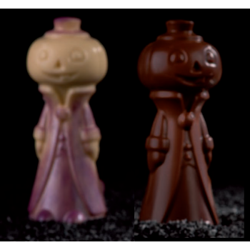 Martellato MAC406S Halloween Mr Pumpkin Thermoformed Chocolate Mold - 52x54x132mm Thermoformed Chocolate Molds