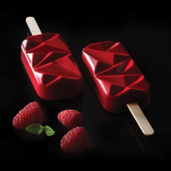Silikomart 25.361.87.0098 Silikomart GEL11 Shock Set of 2 Ice Cream Molds - Tray and 50 Sticks Ice Cream Molds
