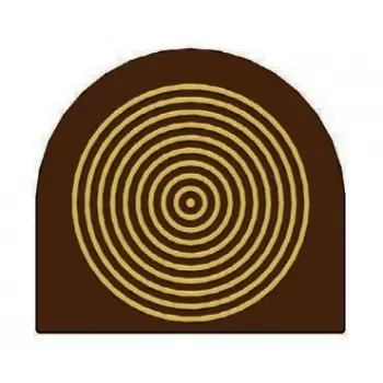 Pastry Chef's Boutique P81814 Yule Log Decoration - Spiral Circle - 78 x 85 x 5 mm 28g - set of 10 plates 6 impressions per p...