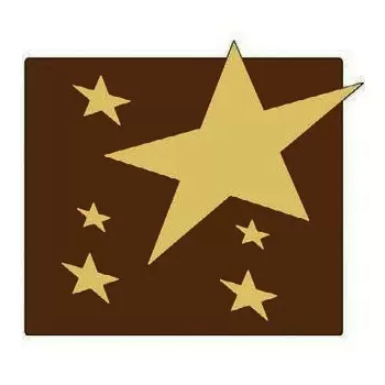 Pastry Chef's Boutique P81813 Yule Log End Decoration Plastic Mold - Square Stars - 84 x 83 x 5 mm - 29g - set of 10 plates 6...
