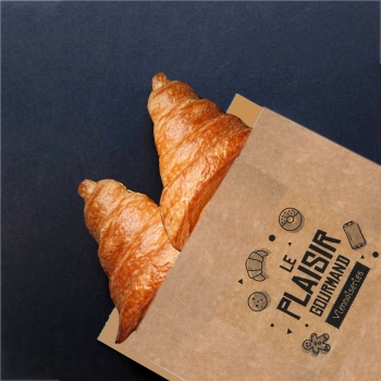 White Greaseproof Croissants Viennoiseries Bread Bags - 250 x 140 mm - Pack of 500