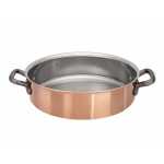 Bourgeat 374028 Matfer Bourgeat Copper Saute Pan Brazier Without Lid 11'' Bourgeat Copper Cookware