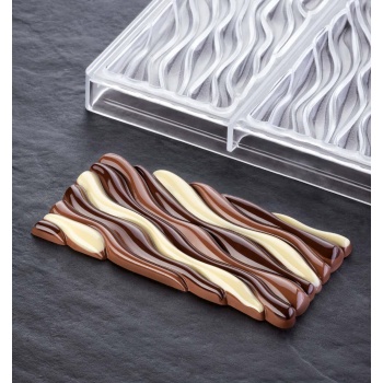 Pavoni Polycarbonate Christmas Xmas Night Chocolate Bar Mold by Fabrizio  Fiorani - 154 x 77 x h 15mm - 3 cavity - 100gr