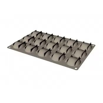Pavoni Italia SCALLOP Decoration Silicone Mold by Davide Oldani - 50x50x15 - 14ml - 15 indents