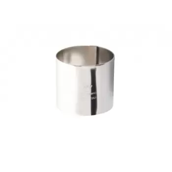 Martellato 1H6X6 Stainless Steel Individual Cake Ring - Round Shape 6 x 6 cm - 170ml - 60mm Height Shaped Cake Rings