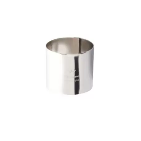 Martellato 1H6X6 Stainless Steel Individual Cake Ring - Round Shape 6 x 6 cm - 170ml - 60mm Height Shaped Cake Rings