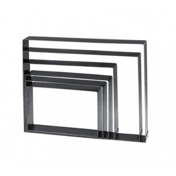 Martellato 11H5L40 Stainless Steel Long Rectangle Pastry Cake Ring 40x30x5cm Genoise and Full Sheet Frame