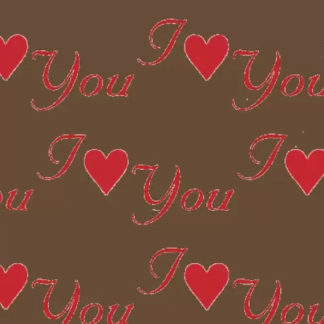 Chocolate World L91003 Chocolate Transfer Sheets - I Love You - 135 x 275 mm - 20 sheets Chocolate Transfer Sheets