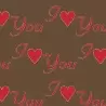 Chocolate World L91003 Chocolate Transfer Sheets - I Love You - 135 x 275 mm - 20 sheets Chocolate Transfer Sheets