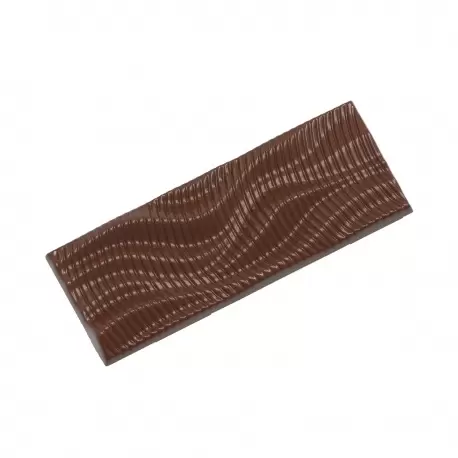 Chocolate World CW2459 Polycarbonate Wind Waves Tablet Chocolate Bar by Seb Pettersson - 150 x 56.5 x 15 mm - 82.5gr - 1x4 Ca...