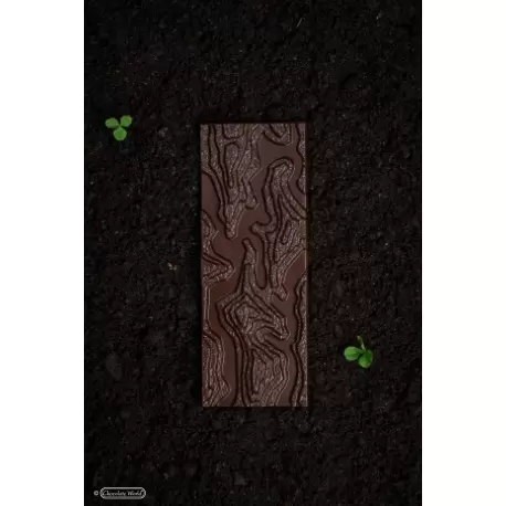 Chocolate World CW2460 Polycarbonate Topographic Earth Chocolate Tablet Bar by Seb Pettersson- 150 x 56.5 x1 3.5 mm - 84gr - ...