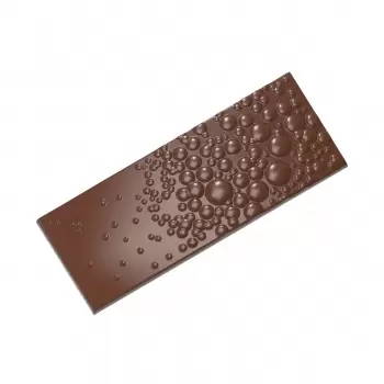 Chocolate World CW2461 Polycarbonate Air Bubbles Chocolate Tablet Bar by Seb Pettersson- 150 x 56.5 x 11 mm - 83.5gr - 1x4 Ca...