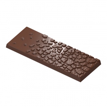 Polycarbonate Fire Lava Chocolate Tablet Bar by Seb Pettersson- 150x56.5x10mm - 83gr - 1 x 4 cavity