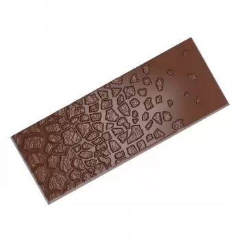 Chocolate World CW2462 Polycarbonate Fire Lava Chocolate Tablet Bar by Seb Pettersson- 150 x 56.5 x 10 mm - 83gr - 1x4 Cavity...