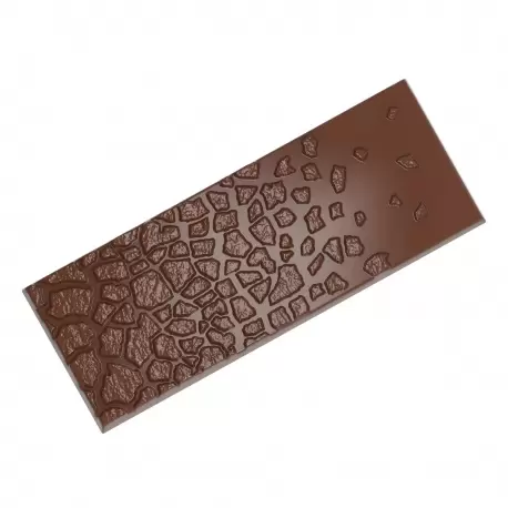 Chocolate World CW2462 Polycarbonate Fire Lava Chocolate Tablet Bar by Seb Pettersson- 150 x 56.5 x 10 mm - 83gr - 1x4 Cavity...