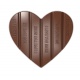 Chocolate World CW12044 Polycarbonate Break Apart Chocolate Heart Tablet Mold - 125x110x10mm - 100gr - 1 x 2 Valentine Molds
