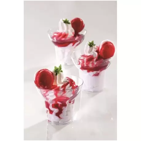 Martellato PMOCO014 Clear Soft Ice Plastic Verrine Cups - 70 x 59 mm - Cap. 105 ml - 100pcs Plastic Mini Cups and Bowls