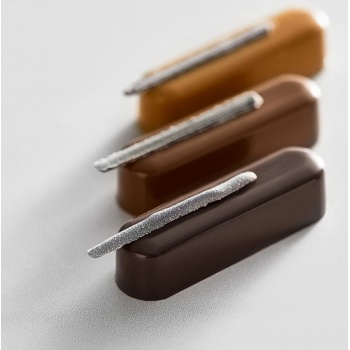Polycarbonate Praline Eclair Chocolate Snack Bar Mold by Martin Diez - 49x14x12 - 8.5gr - 3 x 7 cavity