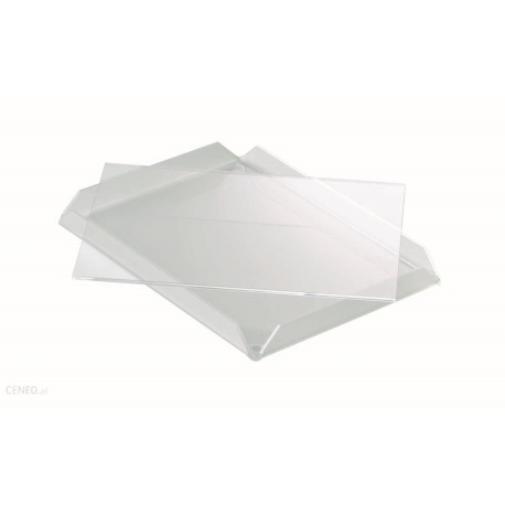Martellato VP01106 Clear Rectangular Polycarbonate Display Tray for Chocolates - 17 x 23 x 2 cm Display for Chocolates