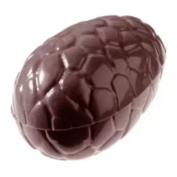 Polycarbonate Chocolate Egg Shaped Mold - Kroko - 35 x 23 x 12 mm - 6 gr - Double Mold - 4x 8 Cavity