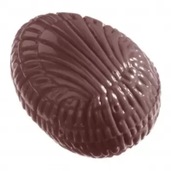 Polycarbonate Chocolate Egg Shaped Shell Mold - 33 x 23 x 11 mm - 5 gr - Double Mold - 5 x 8 Cavity