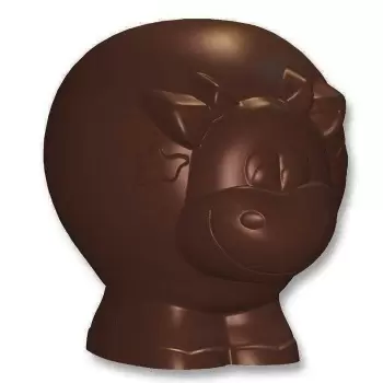 Cabrellon 16886 Polycarbonate Chocolate Cow Mold - 97.7 x 84.6 mm - Easter Molds