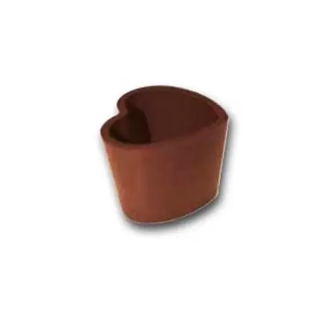 Cabrellon 14561 Polycarbonate Chocolate Heart Cup - 49 x 42.2 x 33 mm - 3 x 4 cavity Valentine's Molds