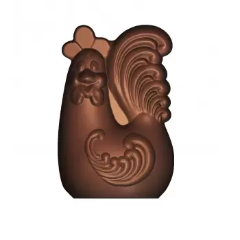 Cabrellon 16985 Polycarbonate Chocolate Rooster Mold - 120 x 80.6 cm - 275 x 175 mm Easter Molds