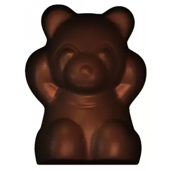 Cabrellon 14586 Polycarbonate Chocolate Panda Bear Mold - 100 x 79.5 mm - 2+2 - 275 x 175 mm Easter Molds