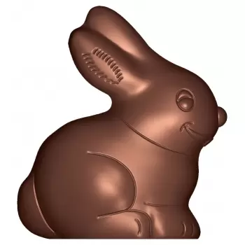 Cabrellon 16202 Polycarbonate Chocolate Rabbit Mold - 134x120 mm - 2 Cavity - 275 x 175 mm Easter Molds