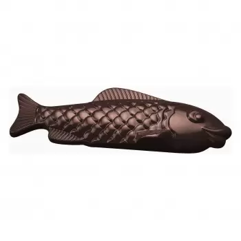 Cabrellon 12561 Polycarbonate Chocolate Long Fish Mold - 245 x 75 mm - 2 x 1 cavity - 275x175 mm Easter Molds