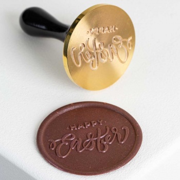Martellato 20FH36S Martellato Small HAPPY EASTER Stamp Chocolate Decoration Tool by Frank Haasnoot - 3cm Chocolate Stamps