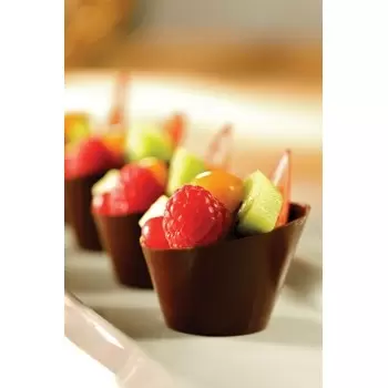 Pastry Chef's Boutique PCB11210 Belgian Chocolate Cups - Pisa Cups Ø49mm - 168 Pcs Chocolate Cups and Truffle shells