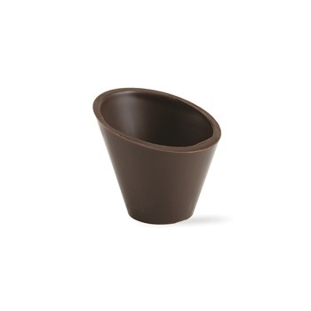 Pastry Chef's Boutique PCB11210 Belgian Chocolate Cups - Pisa Cups Ø49mm - 168 Pcs Chocolate Cups and Truffle shells