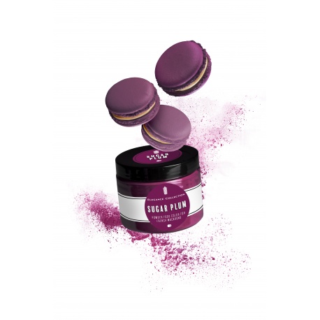 Pastry Chef's Boutique EC50-SP Sugar Plum - Elegance Collection Powder Food Color for French Macarons - Sugar Plum - 50gr - E...