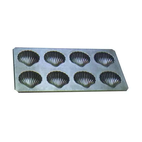 Premium Non-Stick Exopan Sea Shells Madeleine Mold - 65 mm - 8 Cavity - 33 x 18 cm Premium Non-Stick Exopan Sea Shells Madeleine Mold - 65 mm - 8 Cavity - 33 x 18 cm