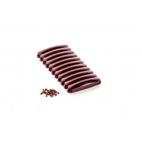 Silikomart 52.919.86.0065 Silikomart Tritan Polycarbonate Cupola-T Chocolate Bar Mold by Pal Occhipinti - 153x74.7x14mm - 3 c...