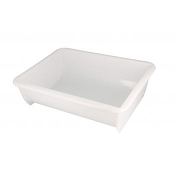 01844 Plastic Rectangular Dough Container - 20 Liters - Rounded Corners Inside - Fit 40 cm wide Pastry Cart Bannetons and Pro...