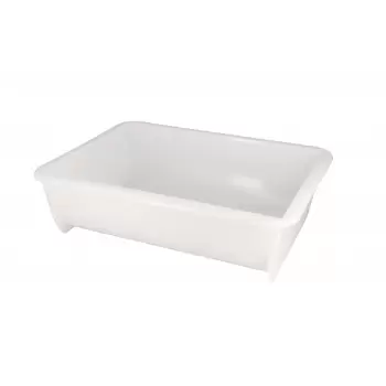 Plastic Rectangular Dough Container - 20 Liters - Rounded Corners Inside - Fit 40 cm wide Pastry Cart